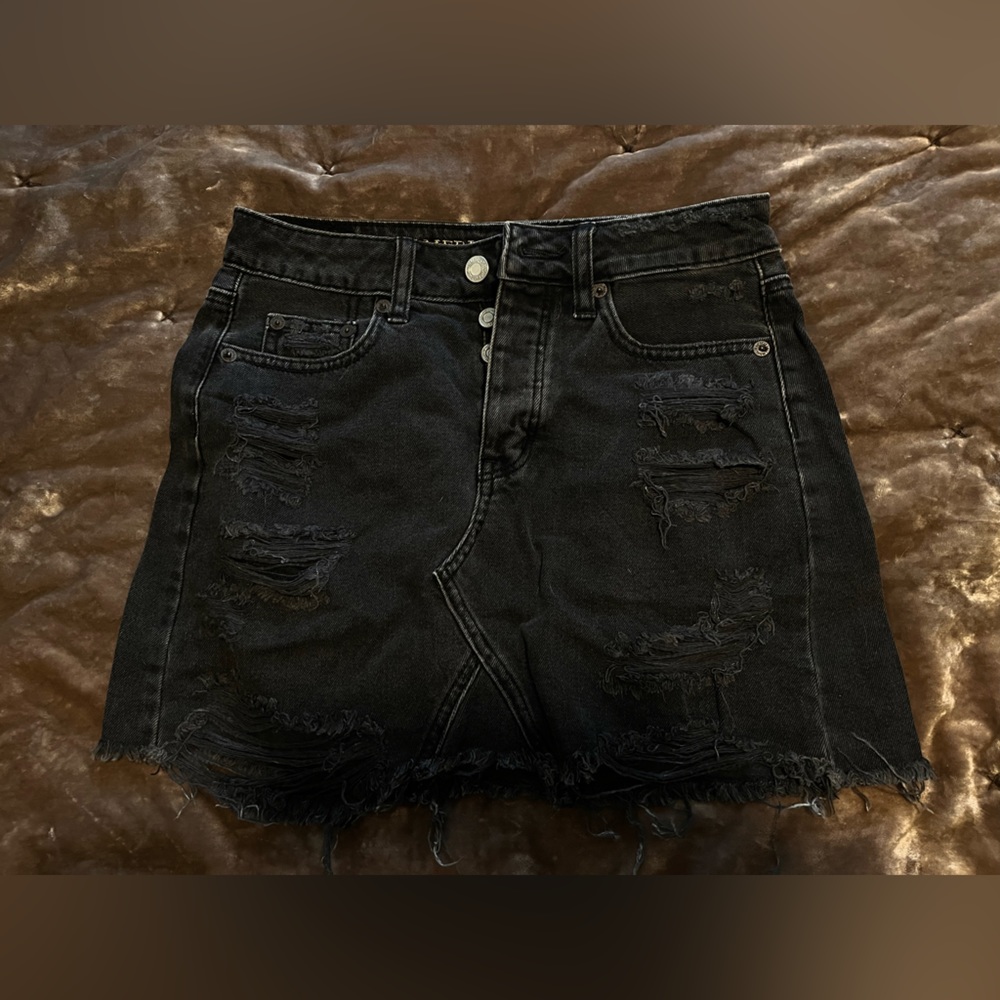 American Eagle Destroyed Denim Skirt 00 / 0
